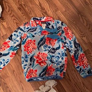 Floral Patagonia Synchilla Snap-T Fleece Pullover